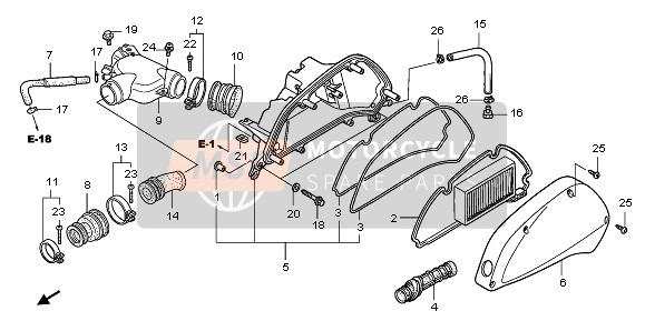 Honda PES125R 2011 LUFTFILTER für ein 2011 Honda PES125R